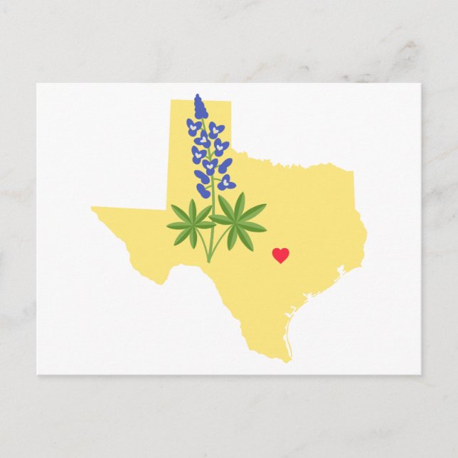 Texas Staat Postkarte (Vorderseite)