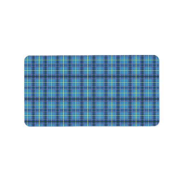 Texas Staat Tartan Adressaufkleber (Vorne)