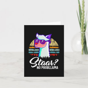 Texas Staat Test Day Llama Alpaca für Studenten Karte