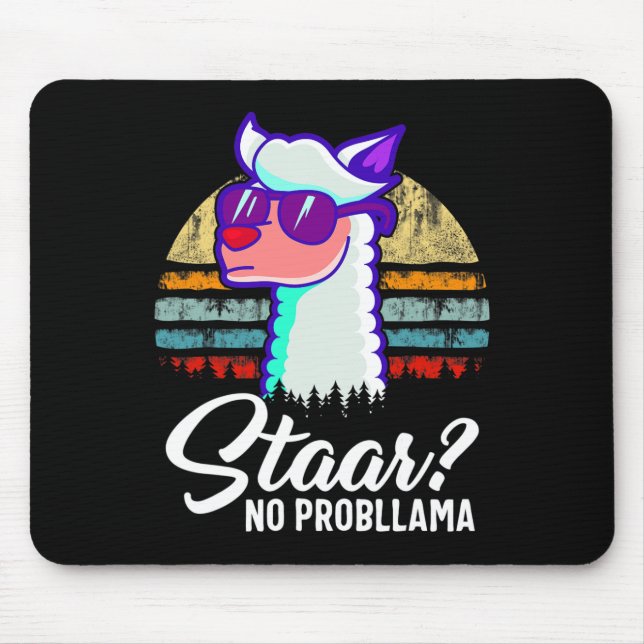 Texas Staat Test Day Llama Alpaca für Studenten Mousepad (Vorne)