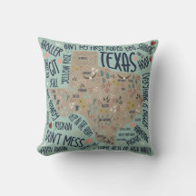 Texas Staat Themed Kissen
