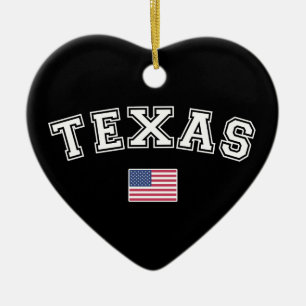 Texas Staat USA Flag Keramik Ornament