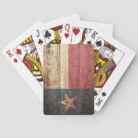 Texas-Staats-Flagge auf altem hölzernem Korn