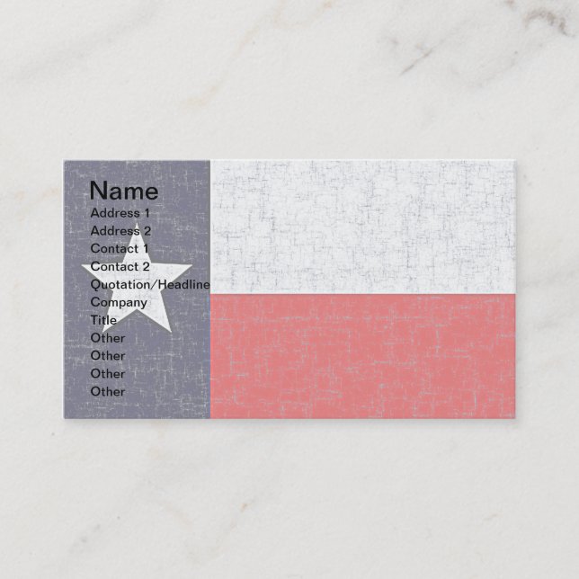 TEXAS-STAATS-FLAGGE Geschäfts-Karten Visitenkarte (Vorderseite)