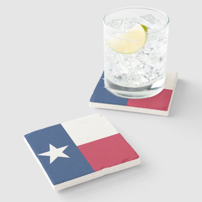 Texas-Staats-Flagge Steinuntersetzer (Seitenansicht)