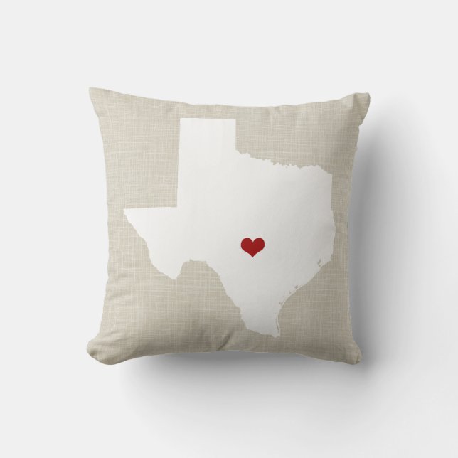 Texas-Staats-Kissen-Imitat-personalisiertes Kissen (Vorderseite)