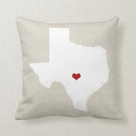 Texas-Staats-Kissen-Imitat-personalisiertes Kissen