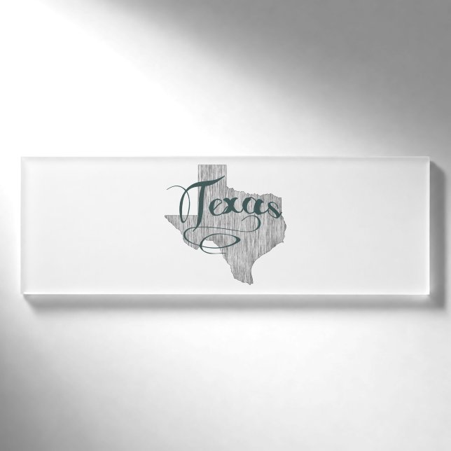 Texas-Staats-Typografie Namenschild (Vorderseite)