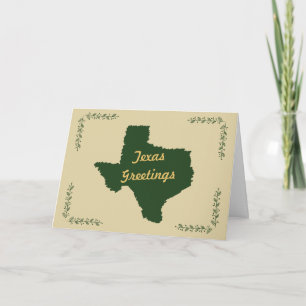 Texas-Staats-Weihnachtsfeiertags-Grüße Feiertagskarte