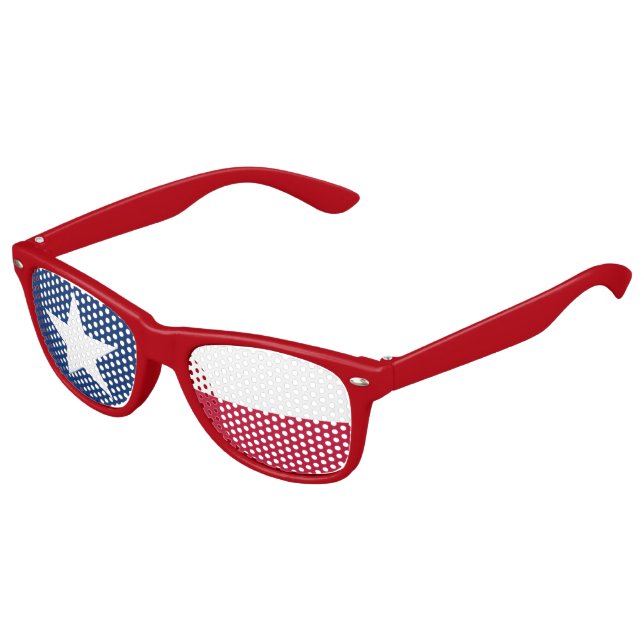 Texas-Staatsflagge - Authentische Farbe von hoher  Sonnenbrille (Schrägansicht)