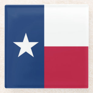 Texas-Staatsflagge - hochwertige authentische Glasuntersetzer