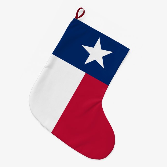 Texas-Staatsflagge - hochwertige authentische Großer Weihnachtsstrumpf (Vorderansicht (hängend))