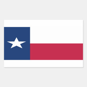 Texas-Staatsflagge - hochwertige authentische Rechteckiger Aufkleber