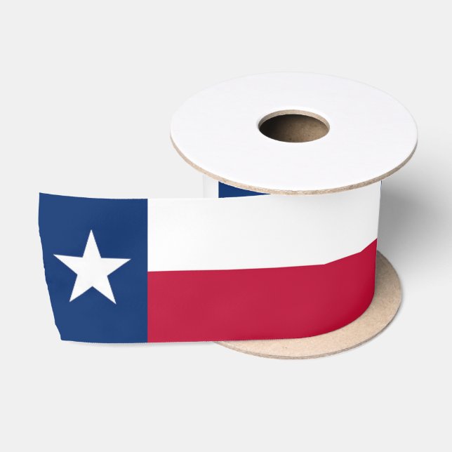 Texas-Staatsflagge - hochwertige authentische Satinband (Spule)