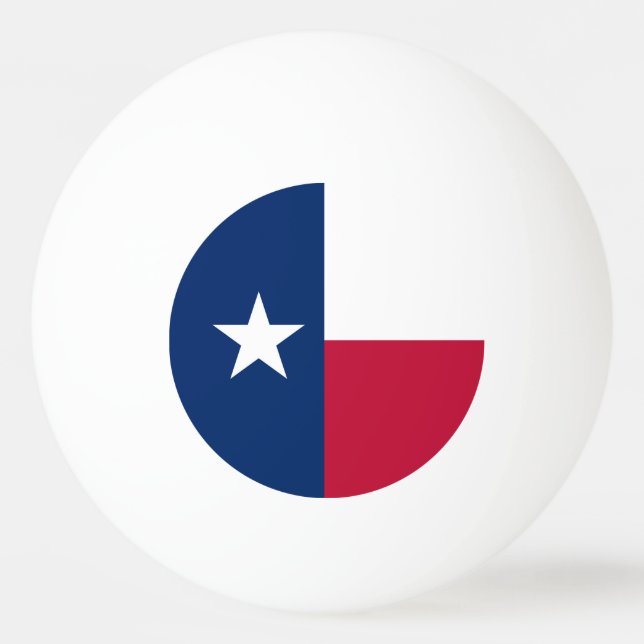 Texas-Staatsflagge - hochwertige authentische Tischtennisball (Vorderseite)
