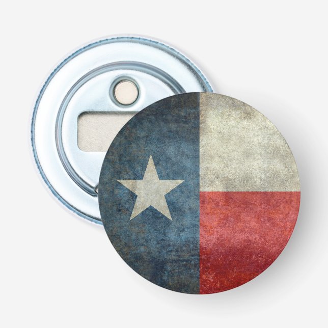 Texas-Staatsflagge Vintager retro Flaschen-Öffner Flaschenöffner (Vorderseite)