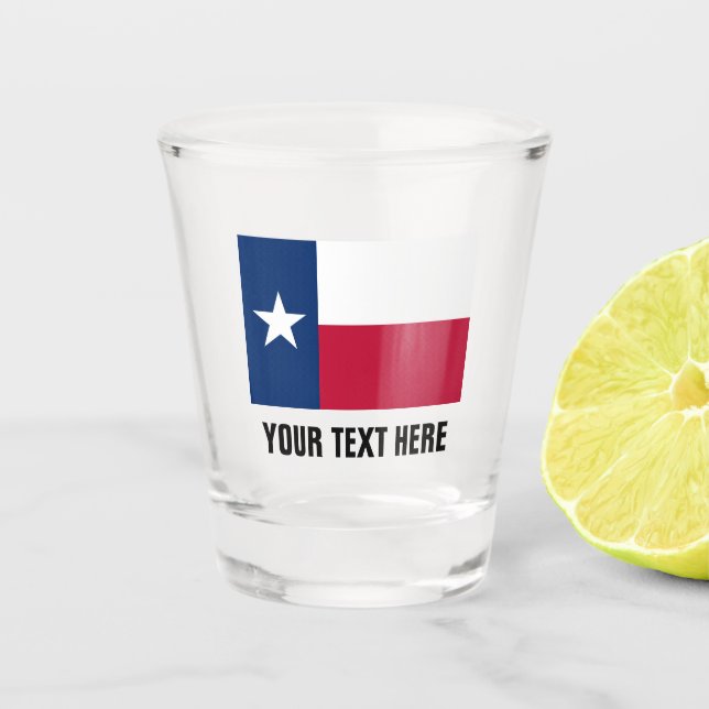 Texas-Staatsflagge Zollbrillen für Trinkgläser Schnapsglas (Vorderseite)