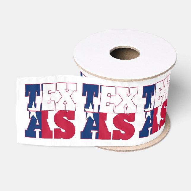 Texas-Staatsflaggen-Typografieentwurf Ripsband (Spule)