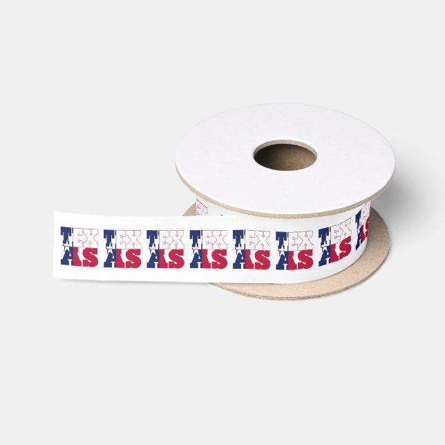 Texas-Staatsflaggen-Typografieentwurf Satinband (Spule)