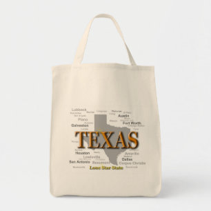 Texas Staatsstolz Map Silhouette Tragetasche