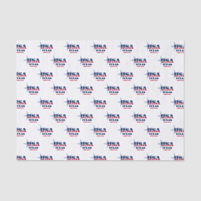 Texas Staatsstolz Tissue Paper Seidenpapier (Vorderseite)