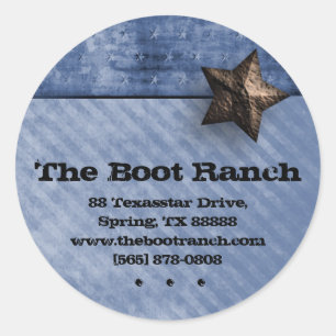 Texas Star Aufkleber Denim Blue Jeans