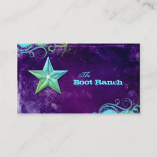 Texas Star Business Card Lila Blue Jewels Visitenkarte