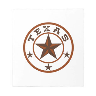 TEXAS-STAR-EMBLEM NOTIZBLOCK