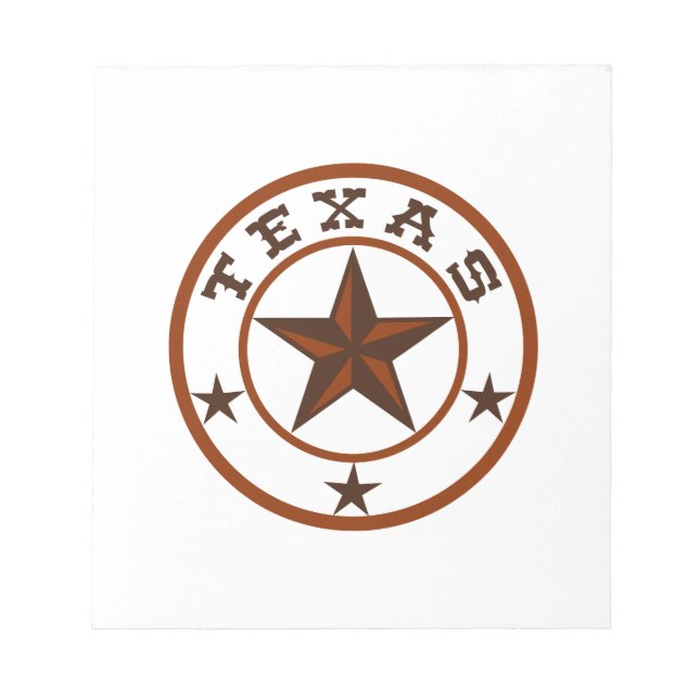 TEXAS STAR EMBLEM NOTIZBLOCK (Vorderseite)