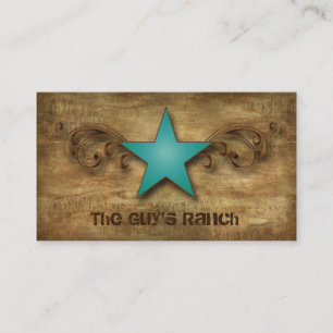 Texas Star lizenzierter Barkeeper Suede Blue Wirbe Visitenkarte