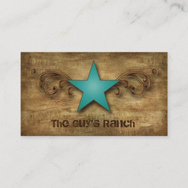 Texas Star lizenzierter Barkeeper Suede Blue Wirbe Visitenkarte (Vorderseite)