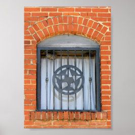 Texas Star Window 5 x 7 Zoll Poster