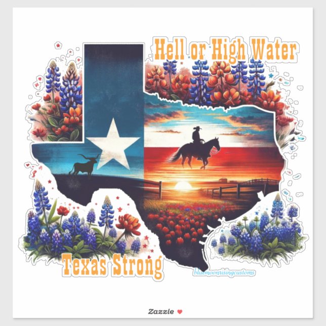 Texas Stark  Aufkleber (Blatt)