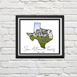 Texas State Custom Foto PCS Geschenk Poster