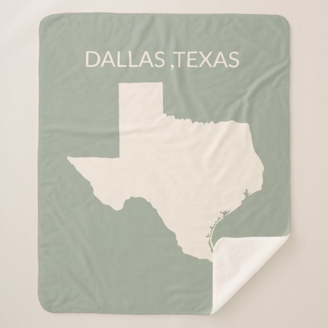 Texas State Map Home Decor  Sherpa Blanket Sherpadecke (Vorderseite)
