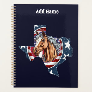 Texas State Outline USA Horse