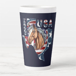 Texas State Umriss USA Pferd Milchtasse