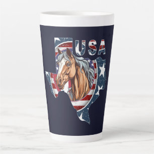 Texas State Umriss USA Pferd Milchtasse