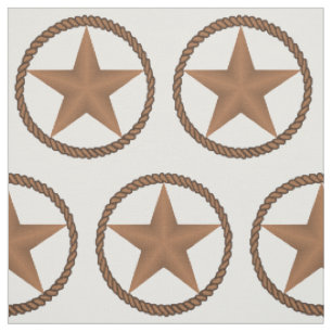 Texas-Stern mit Seil-Grenze   IRGENDEINE FARBE Stoff