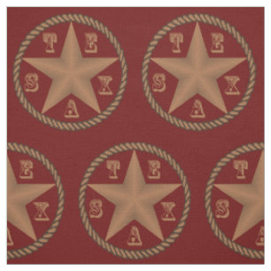 Texas-Stern mit Seil-Grenze IRGENDEINE FARBE Stoff