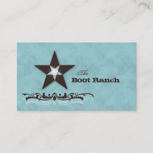 Texas-Stern-Visitenkarte-Baby-blaues Brown-Schmuck Visitenkarte