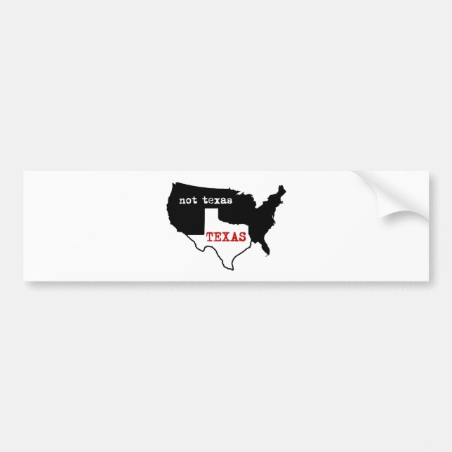 Texas-Stolz! Texas/nicht Texas Autoaufkleber (Vorne)