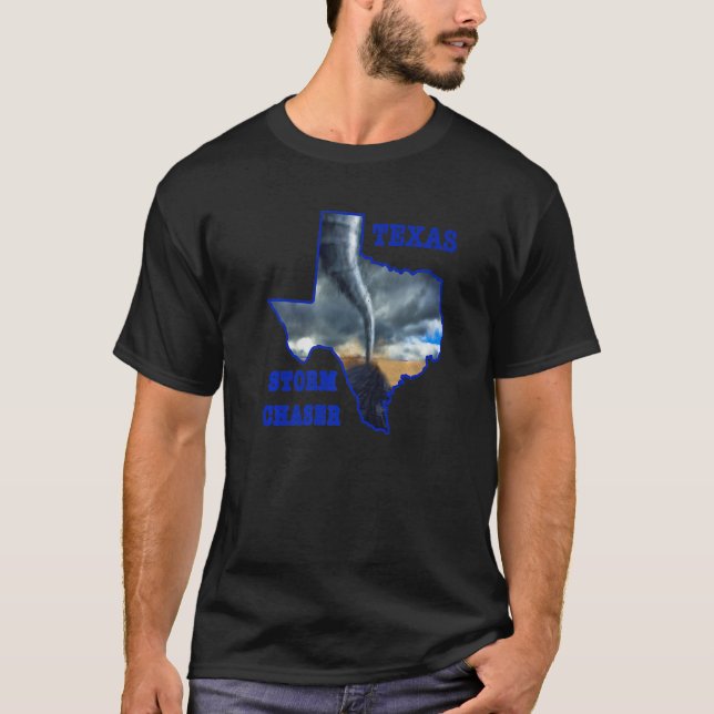 Texas Storm Hurricane Tornado Chaser Watcher Meteo T-Shirt (Vorderseite)