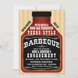 Texas Style BBQ Engagement Party Einladungen