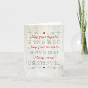 Texas Sunny & Bright Christmas Feiertagskarte