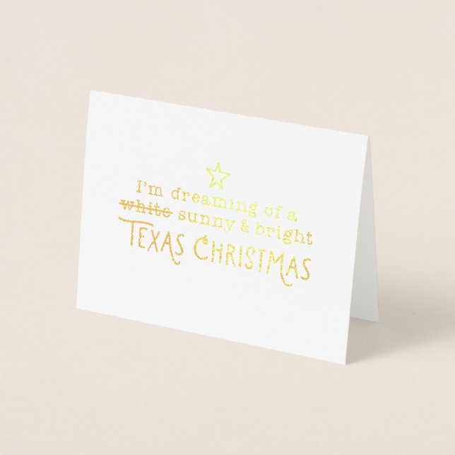 Texas Sunny und Helle Weihnachtskarte Folienkarte (Vorderseite)