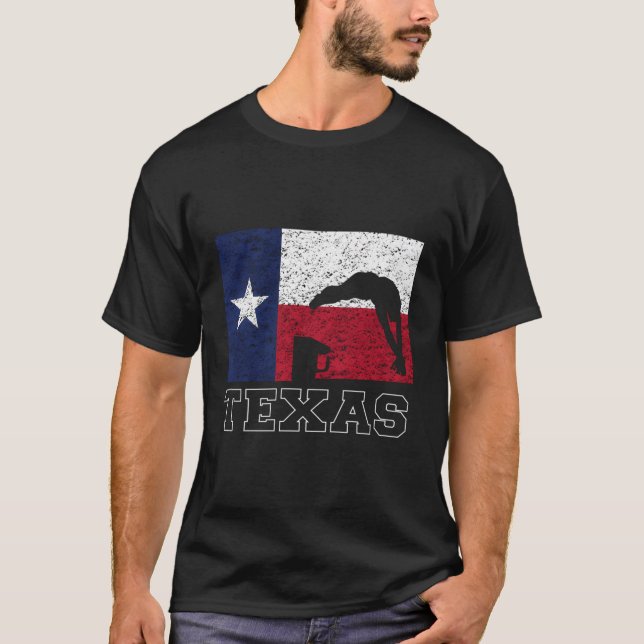 Texas Swimming Team Geschenk Tx Zuhause Lone Star  T-Shirt (Vorderseite)