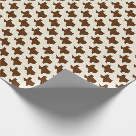 Texas-Symbole, Texas-Staat, braun Geschenkpapier