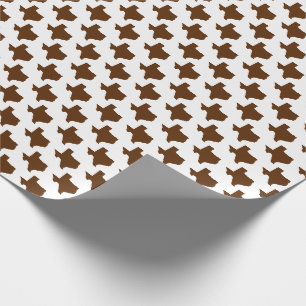 Texas-Symbole, Texas-Staat, braun Geschenkpapier
