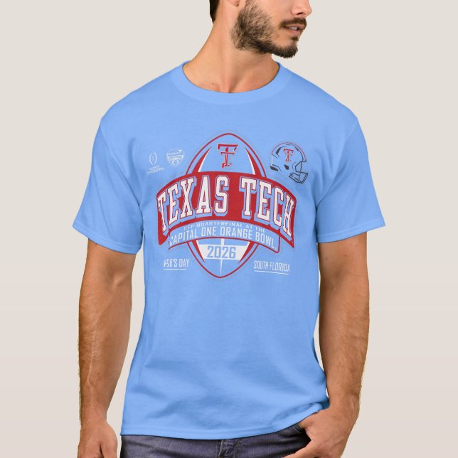 Texas Tech Red Raiders Orange Bowl 202526 CFP Quar T-Shirt (Vorderseite)